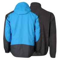 SKJ027 custom windbreaker detachable two-piece jacket with adjustable waterproof hem hook and loop breathable mesh windbreaker manufacturer detail view-7